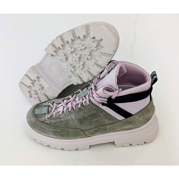 Canada Goose Womens Journey Lite Boots Sz 9 Lucent Rose Smokey Sage Winter Shoes - Picture 4 of 12